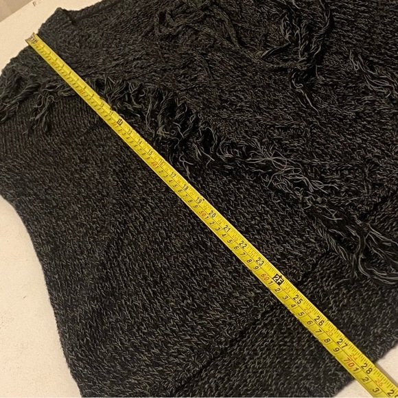 Shyanne Country Sweater Western Size S Fringed V-Neck Gray Long Sleeve Cotton - Picture 10 of 10